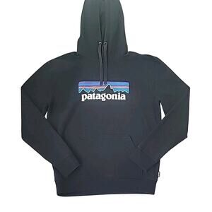 Patagonia Uprisal Hoodie Black Graphic Pullover M Gorpcore